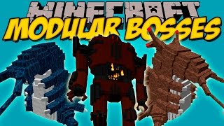 MODULAR BOSSES MOD  Bosses épicos con animaciones  Minecraft mod 18 Review ESPAÑOL [upl. by Buskus40]