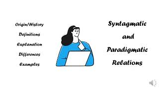 Syntagmatic and Paradigmatic Relations in Grammar\Linguistics  Difference  Explanation  Examples [upl. by Tenej]