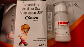 Cfowen Dry Syrup  Cefuroxime Axetil Oral Suspension Use  Dose  Side effects  Benefits in Hindi [upl. by Bobseine797]