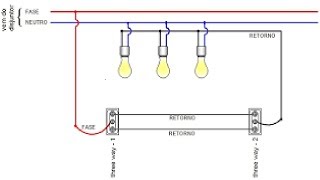 Como ligar 3 lâmpadas com 2 interruptores paralelos threeway [upl. by Eciened]