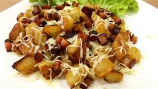 Batatas Salteadas com Queijo e Bacon [upl. by Einnim]