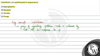 Interferons are synthesised in response to [upl. by Levon]