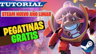 📐 Cómo OBTENER PEGATINAS GRATIS en las rebajas del año nuevo lunar chino de STEAM [upl. by Aicercul892]