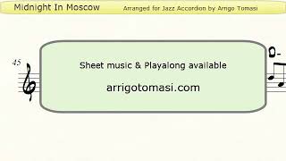 Midnight in Moscow  Jazz Accordion Sheet music [upl. by Emya802]