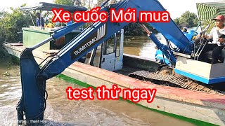 xe cuốc s160 sumitomo 03 vừa mua về và test thử máy múc đất bờ sông Hội cơ giới Việt Nam [upl. by Elisee865]