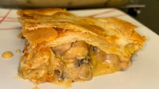 Chicken and Mushroom Puff Pastry Pie Recipe [upl. by Kailey]