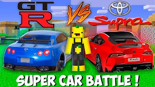 What to CHOOSE  NISSAN GTR vs TOYOTA SUPRA in Minecraft  NEW SECRET RAREST CAR [upl. by Lebasiairam]