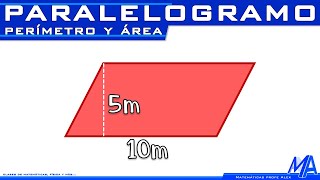 Perímetro y área del Paralelogramo  Romboide [upl. by Irej]