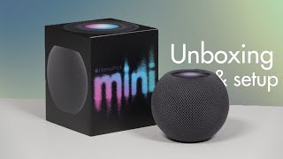 Homepod Mini Unboxing and Setup Space Grey  2021 [upl. by Dianemarie]