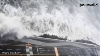 Scary  Tsunami in Busan Amateur Video and CCTV [upl. by Jerad]