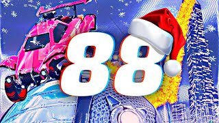 ROCKET LEAGUE INSANITY 88  BEST GOALS FREESTYLES MERRY CHRISTMAS 🎄❄️ [upl. by Kendrah]