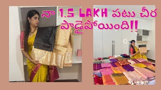 Naa 15 lakh saree padaipoyindhi  My saree collection  Prathyu’s world [upl. by Cynthie]