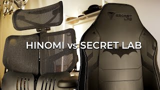 Ergonomic Chair Battle Hinomi vs Secret Lab  Honest Review [upl. by Zealand]