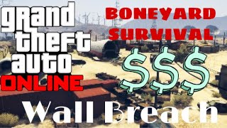 GTA5 ONLINE  BONEYARD SURVIVAL WALL GLITCH WALL BREACH [upl. by Mauretta825]