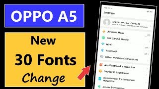 How to Change Oppo A5 Font Style  New 30 Oppo A5 Fonts [upl. by Trevor]