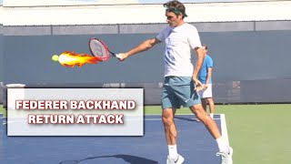 3 Magic Moves  Federer Backhand Return Attack [upl. by Cullie]