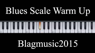 Blues Scale Vocal Warm Up  Slower 105 bpm [upl. by Llerrac]