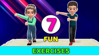 7 FUN EXERCISES FOR KIDS  DO THIS EVERYDAY [upl. by Koffler]