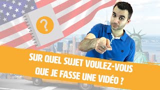 Sur quel sujet voulezvous que je fasse une vidéo [upl. by Anirehtac]