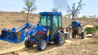 Mini Tractor Escort Steeltrac 15 Stuck in dry mud  Solis 24 Mini Tractor [upl. by Khano754]