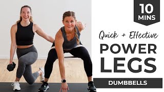 10Minute LEGS  BUTT Workout Dumbbells  Optional Booty Band 🔥 [upl. by Lucky931]