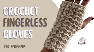 How to Crochet Easy Fingerless Gloves Mitts DIY Tutorial and Pattern for Easy and Quick Gifts [upl. by Atnes]