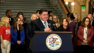 Illinois Gov JB Pritzker signs assault weapons ban [upl. by Aredna]