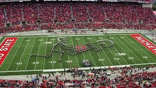 The Ohio State Marching Band Oct 18 halftime show Classic Rock [upl. by Oznofla]