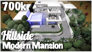 Hillside Modern Mansion  700k Tour  BloxburgROBLOX [upl. by Ecinom817]