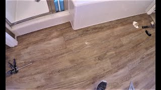 How to Install Rigid Core Vinyl Plank Floors  Master Bath amp Closet  Step by Step  101 with GoPro [upl. by Fredi]