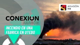 Incendio en una fábrica de productos químicos en Utebo [upl. by Moncear]