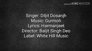 Diljit DosanjhAar Nanak Par NanakOfficial Lyrics VideoGurmohLyrics Video [upl. by Sipple]