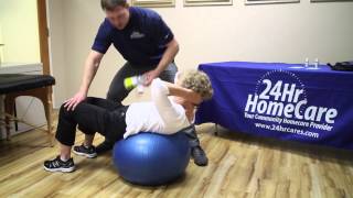 Physical Therapy Exercises for Seniors Ball Exercises  24Hr HomeCare [upl. by Ardnuasac]