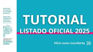 Tutorial para inscribirse al Listado Oficial 2025 [upl. by Armillda]