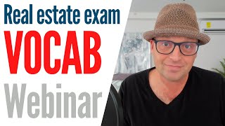 Real Estate Exam Vocabulary Review  Webinar with Joe Juter  PrepAgent [upl. by Ynohta]