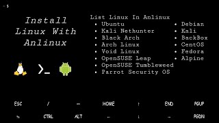 Install Linux With Anlinux On Termux  Android [upl. by Lemraj]