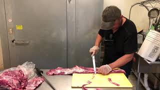 How to Butcher a Skirt Steak  Como limpiar una Arrachera [upl. by Geirk]