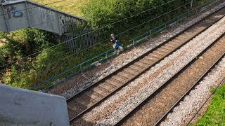 Trespasser on Cambridge North to Cambridge line 22nd June 2024 [upl. by Starkey]