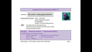 Therapie beim anaplastischen Astrozytom WHO III°  Strahlentherapie Prof Hilke Vorwerk [upl. by Reinhold]