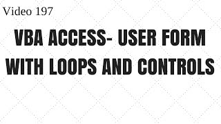 Learn MS Access  Video 197  VBA  Create Access Form Dashboard [upl. by Graniela]