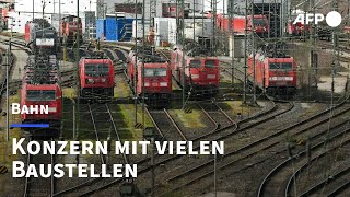 BahnProbleme Zugausfälle Baustellen hohe Löhne  AFP [upl. by Munroe]