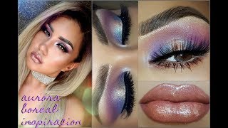 💜💙💛Maquillaje AURORA BOREAL inspiracion  AURORA BOREALIS makeup tutorial  auroramakeup [upl. by Erbma]