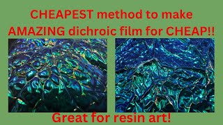 EASY way to make incredible dichroic film for cheap Cheapest way resinart resin jewelry [upl. by Saref]