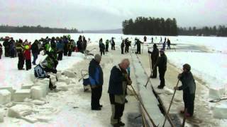 Raquette Lake Ice Harvest 2013 [upl. by Novyart]