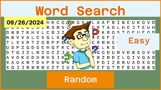 Word Search Easy  Random  09262024 [upl. by Bertha105]