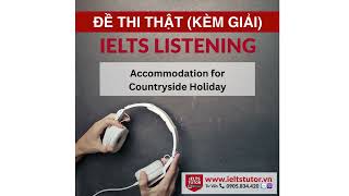 Accommodation for Countryside Holiday IELTS LISTENING Vol 7 Test 2 Section 1 [upl. by Ivers]