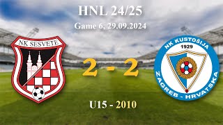 6 2010 U15 Sesvete 22 Kustošija HNL 2425 29092024 croatiafootball hnl [upl. by Silvie]