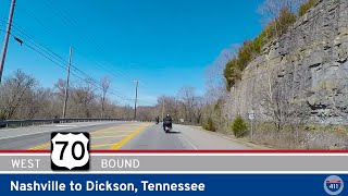 US Highway 70 Nashville to Dickson  Tennessee  Drive Americas Highways 🚙 [upl. by Airdnekal969]