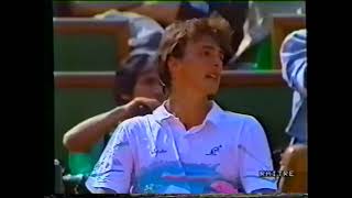 Roland Garros 1990 1R Ivanisevic vs Becker 22 [upl. by Bohs]