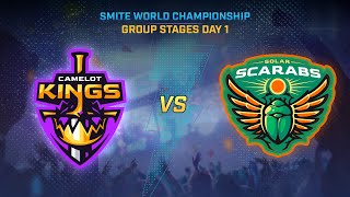 SMITE WORLD CHAMPIONSHIP Group Stages Day 1  Solar Scarabs Vs Camelot Kings [upl. by Llehsor]